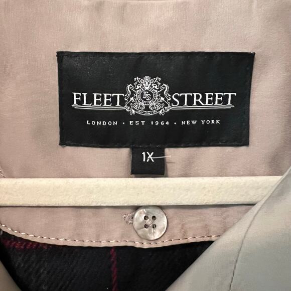 Fleet Street Short Chocolate Brown Trench Coat Women's Size XL Raincoat Jacket - Picture 12 of 12